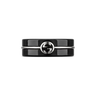 Gucci Gucci Interlocking 18ct White Gold & Corundum Ring
