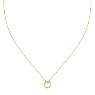 Gucci Icon 18ct Yellow Gold Engraved Logo Pendant Necklace
