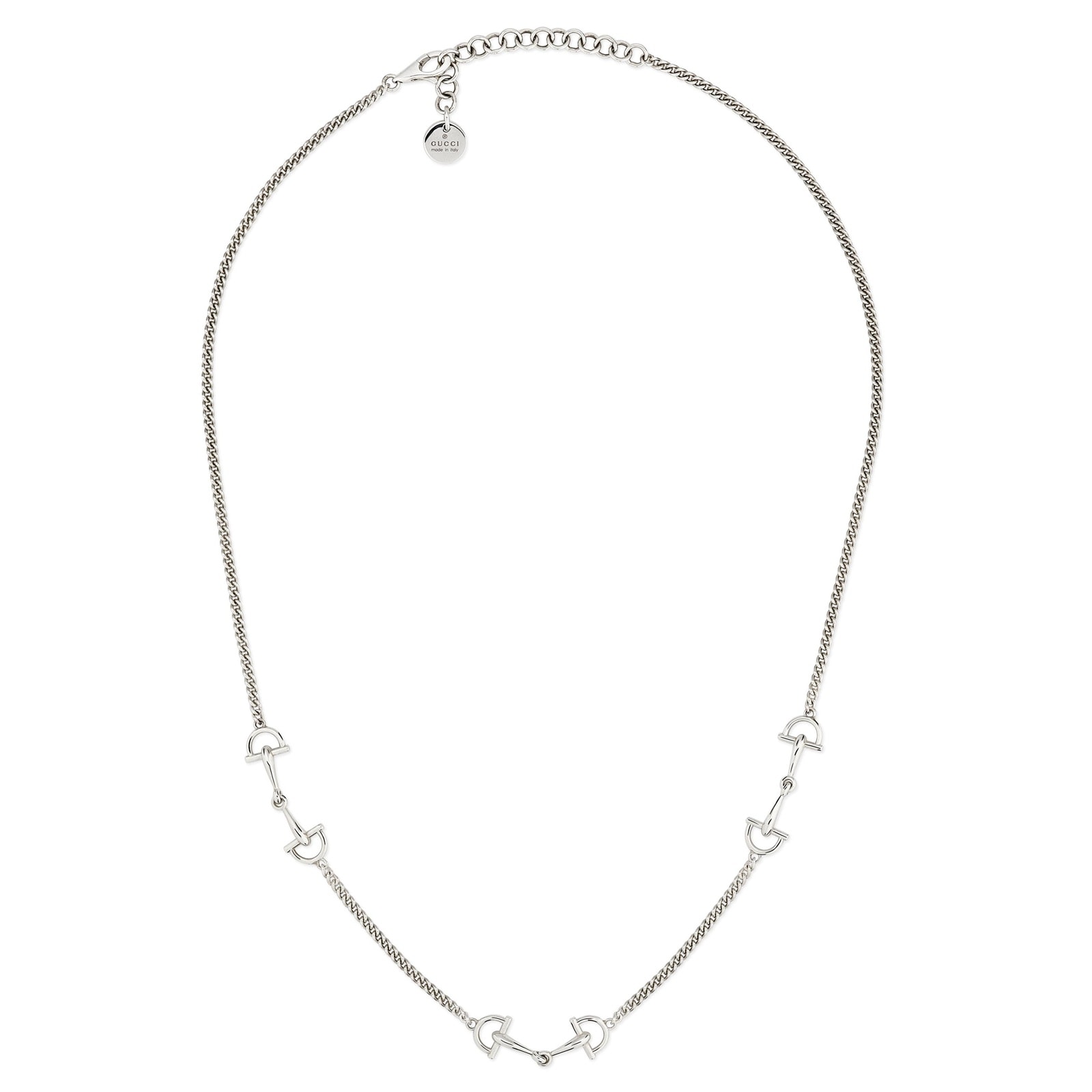 Gucci Gucci Staffa Sterling Silver Multi Link Chain Necklace