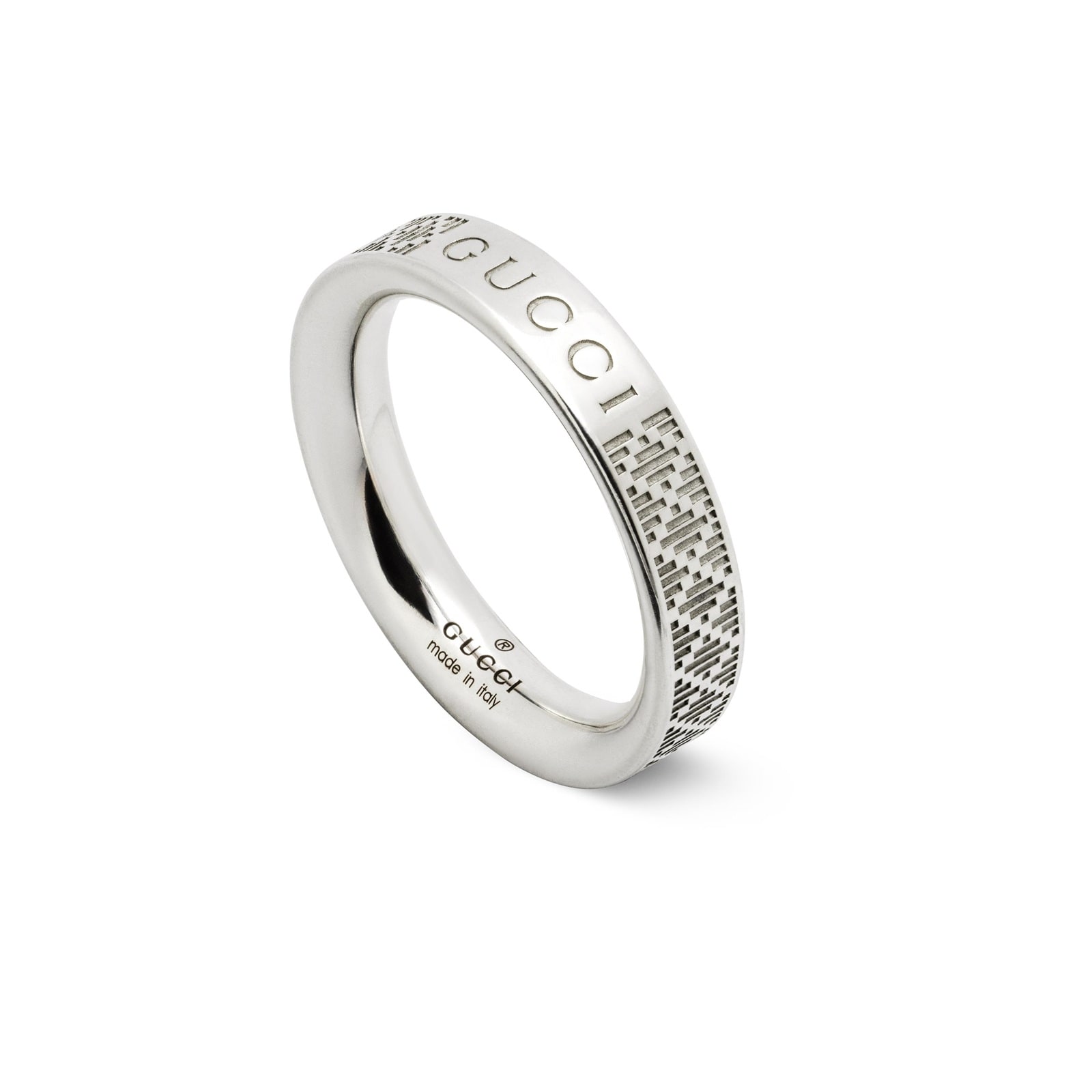 Gucci Gucci Diamante Sterling Silver Ring - 4mm Gucci Gucci Diamante Sterling Silver Ring - 4mm