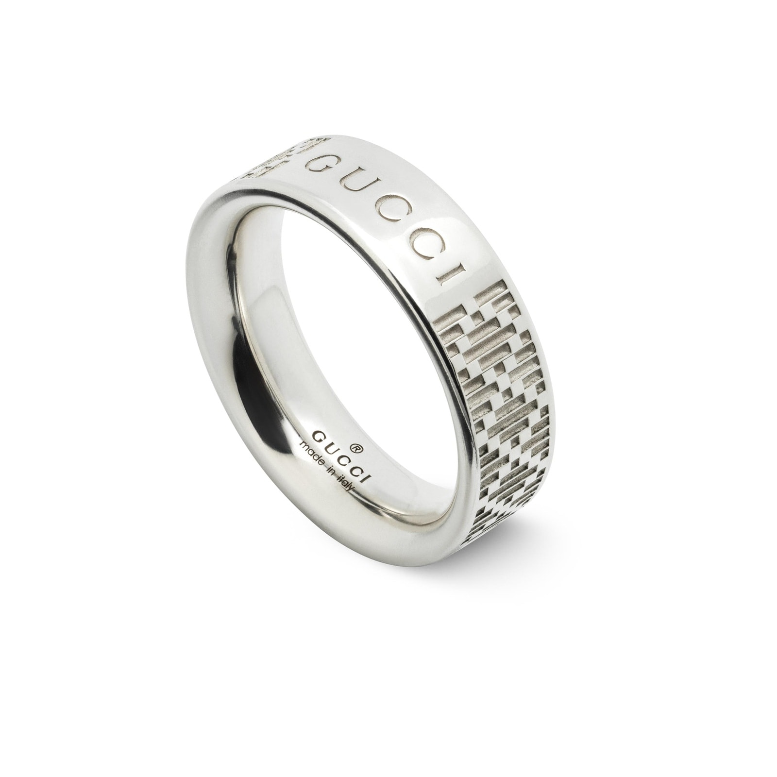 Gucci Gucci Diamante Sterling Silver Ring - 6mm Gucci Gucci Diamante Sterling Silver Ring - 6mm