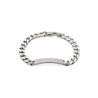 Gucci Gucci Diamante Sterling Silver Chain Bracelet