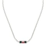 Gucci Gucci Web Sterling Silver & Enamel Necklace