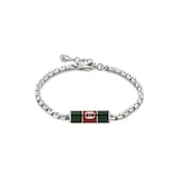 Gucci Gucci Web Sterling Silver & Enamel Bracelet