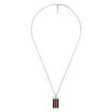 Gucci Gucci Web Sterling Silver & Enamel Pendant Necklace