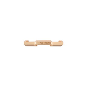 Gucci Gucci Link To Love 18K Rose Gold Studded Ring - Size 6.75