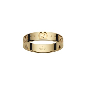Gucci Icon 18K Yellow Gold Band Ring - Ring Size 6