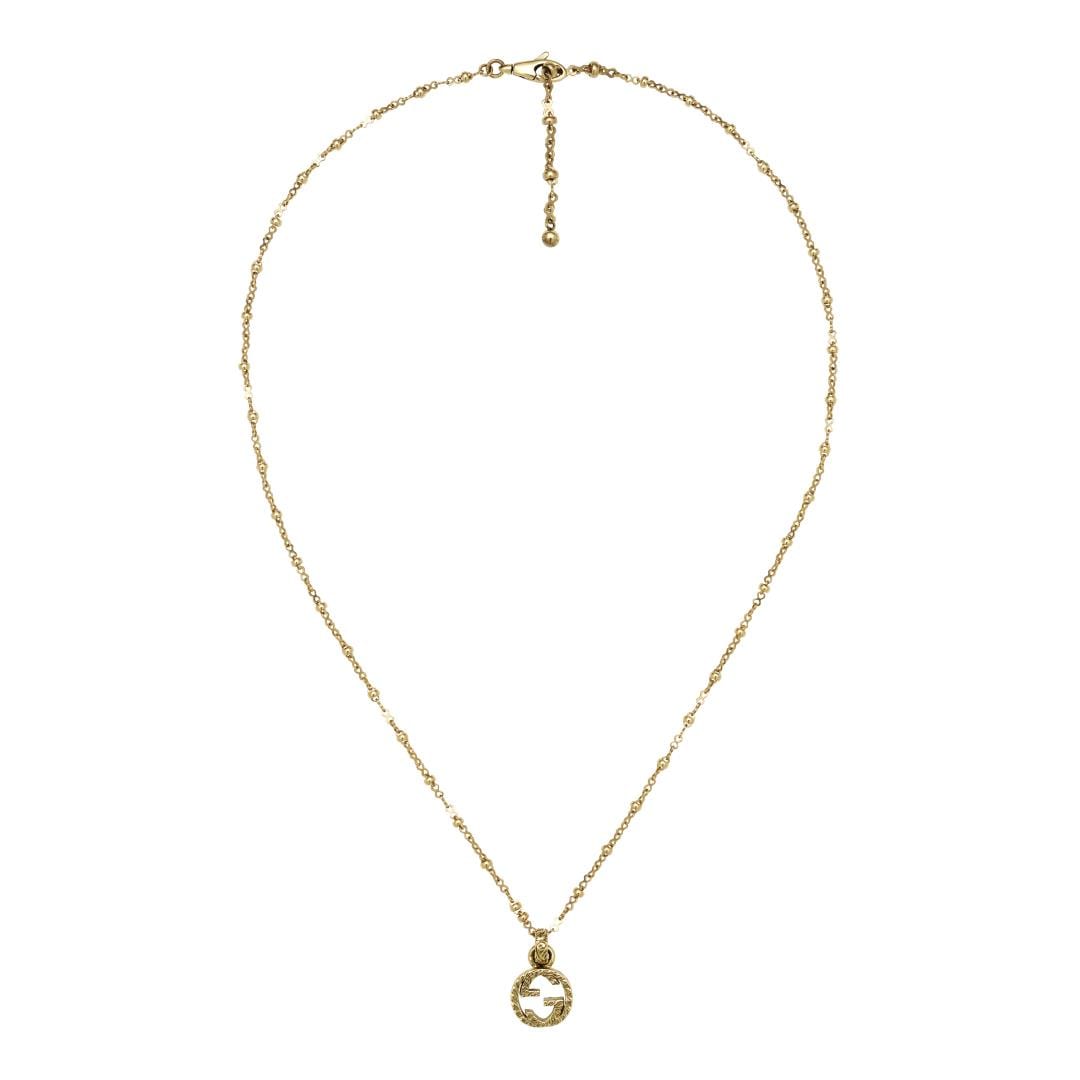 Gucci Gucci 18ct Yellow Gold Interlocking G Textured Pendant Gucci Gucci 18ct Yellow Gold Interlocking G Textured Pendant