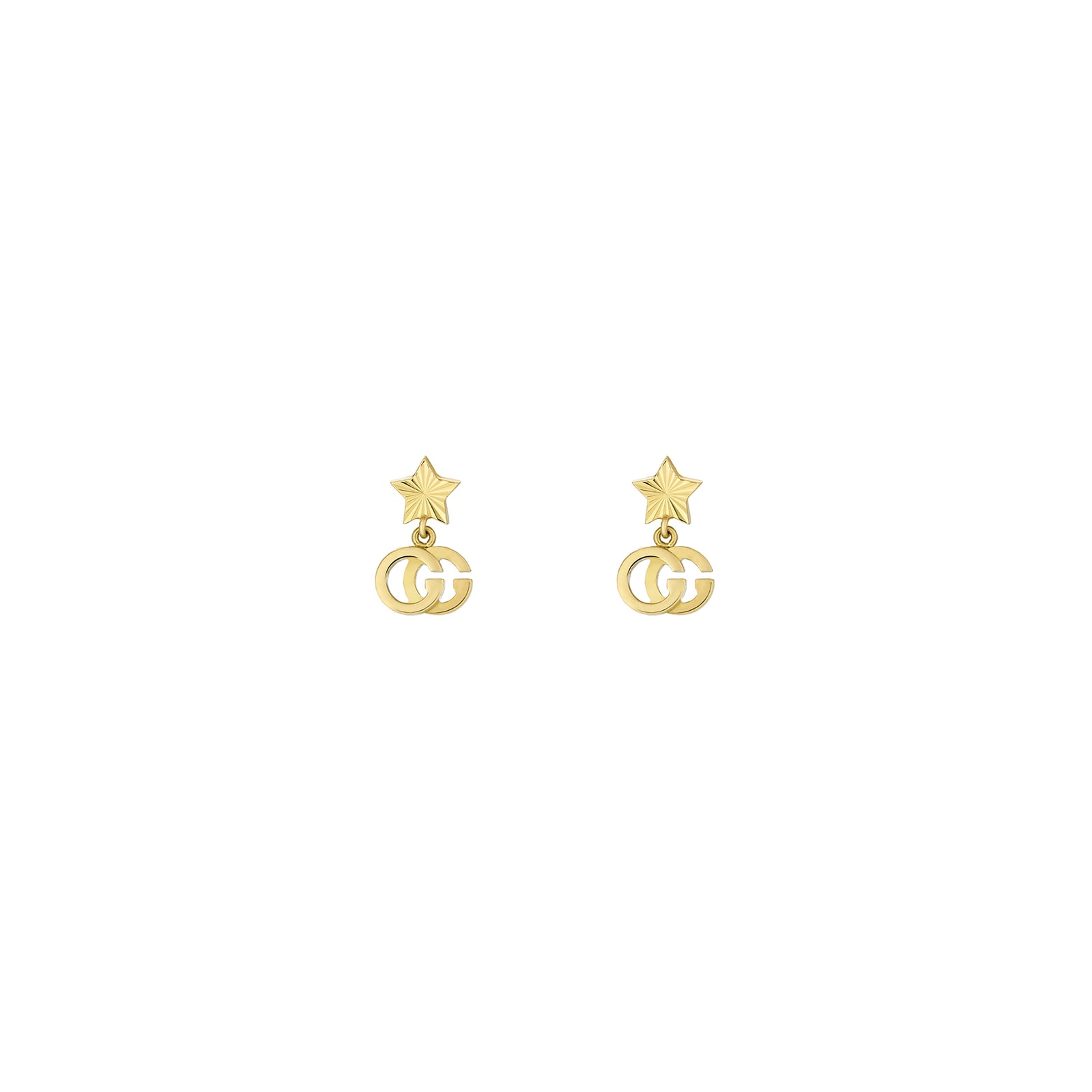 Gucci GG Running 18K Yellow Gold Drop Earrings