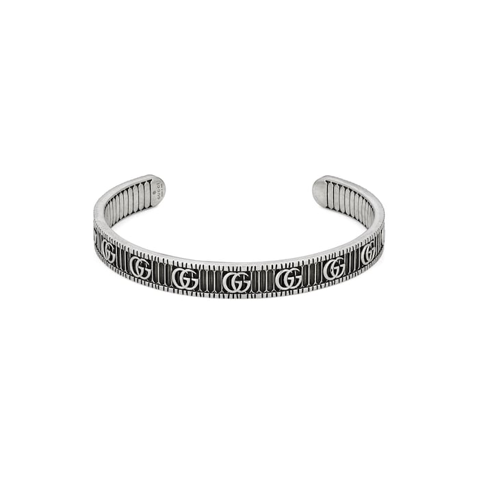 Gucci Sterling Silver GG Marmont Bangle - Size Extra Large
