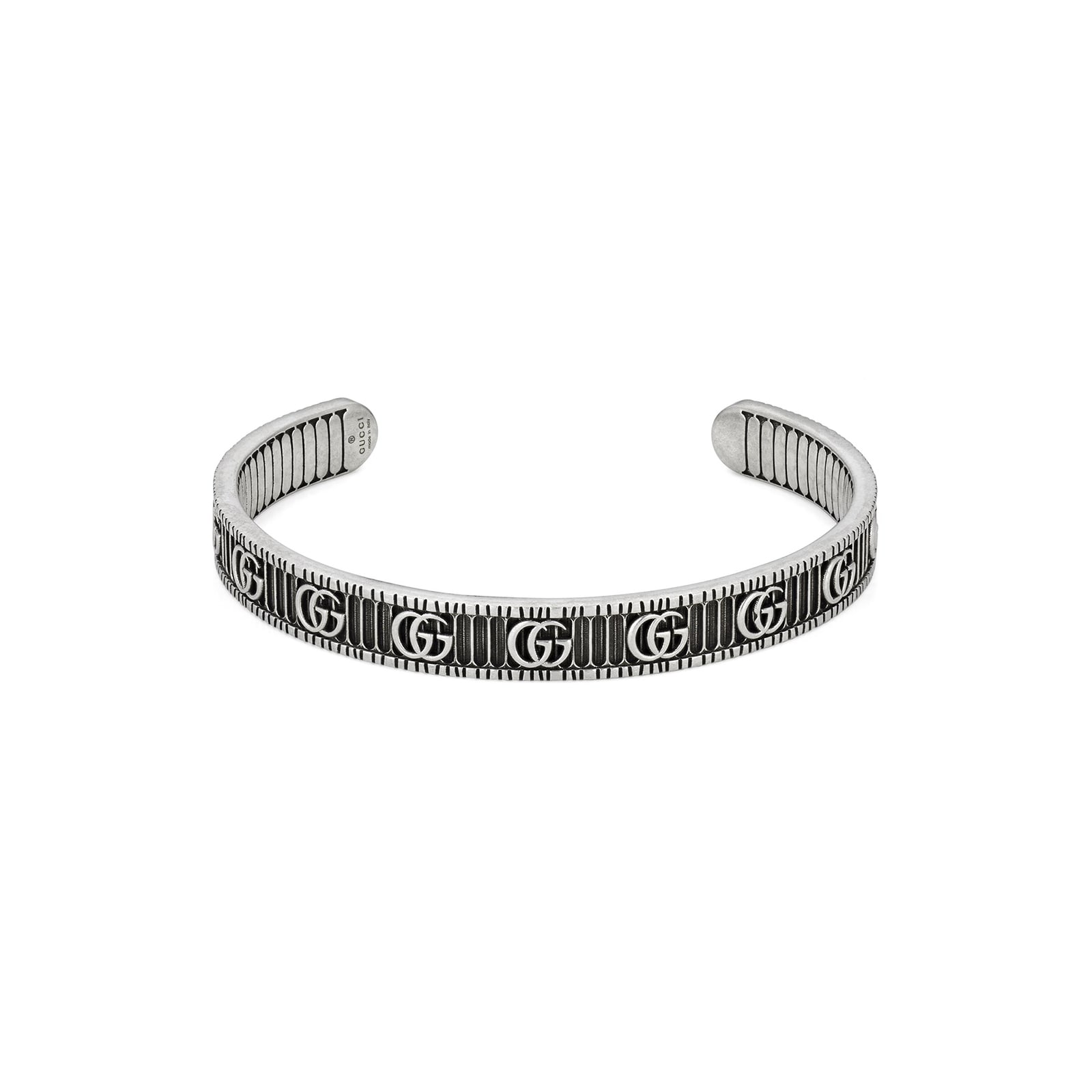 Gucci Sterling Silver GG Marmont Bangle - Size Extra Large