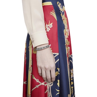 Gucci Sterling Silver GG Marmont Bangle - Size Extra Large