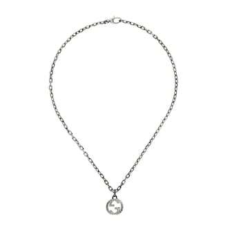 Gucci Gucci Interlocking Sterling Silver Pendant Necklace