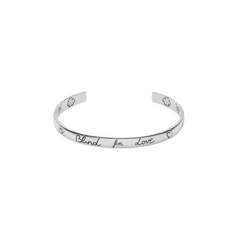 Gucci Sterling Silver Blind For Love Bracelet - Size Large Gucci Sterling Silver Blind For Love Bracelet - Size Large