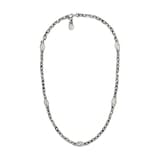 Gucci Gucci Interlocking Aged Sterling Silver Necklace