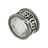 Gucci GG Marmont Aged Sterling Silver Snake Ring - Size 7.25