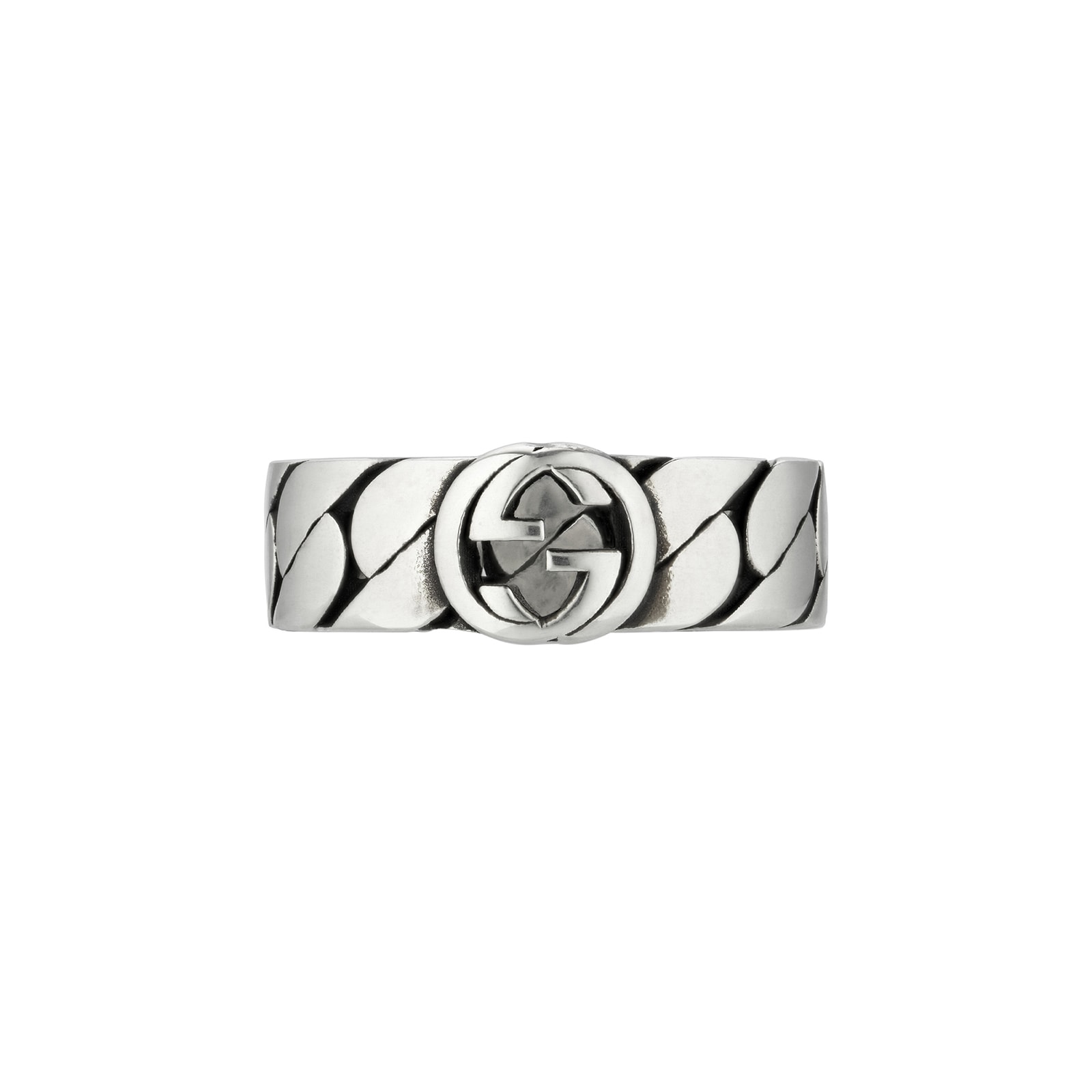 Gucci Gucci Interlocking Sterling Silver Ring - Size 11