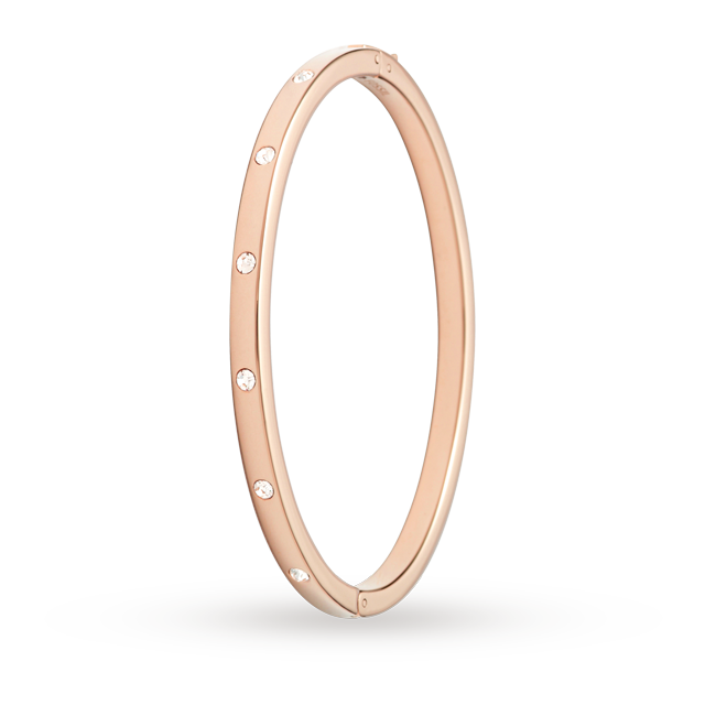 Fossil Fossil Iconic Glitz Rose Gold Plated Bangle