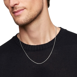 David Yurman Box Chain Necklace in Sterling Silver, 1.7mm