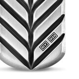 David Yurman Chevron Tag in Sterling Silver with Black Onyx, 27mm