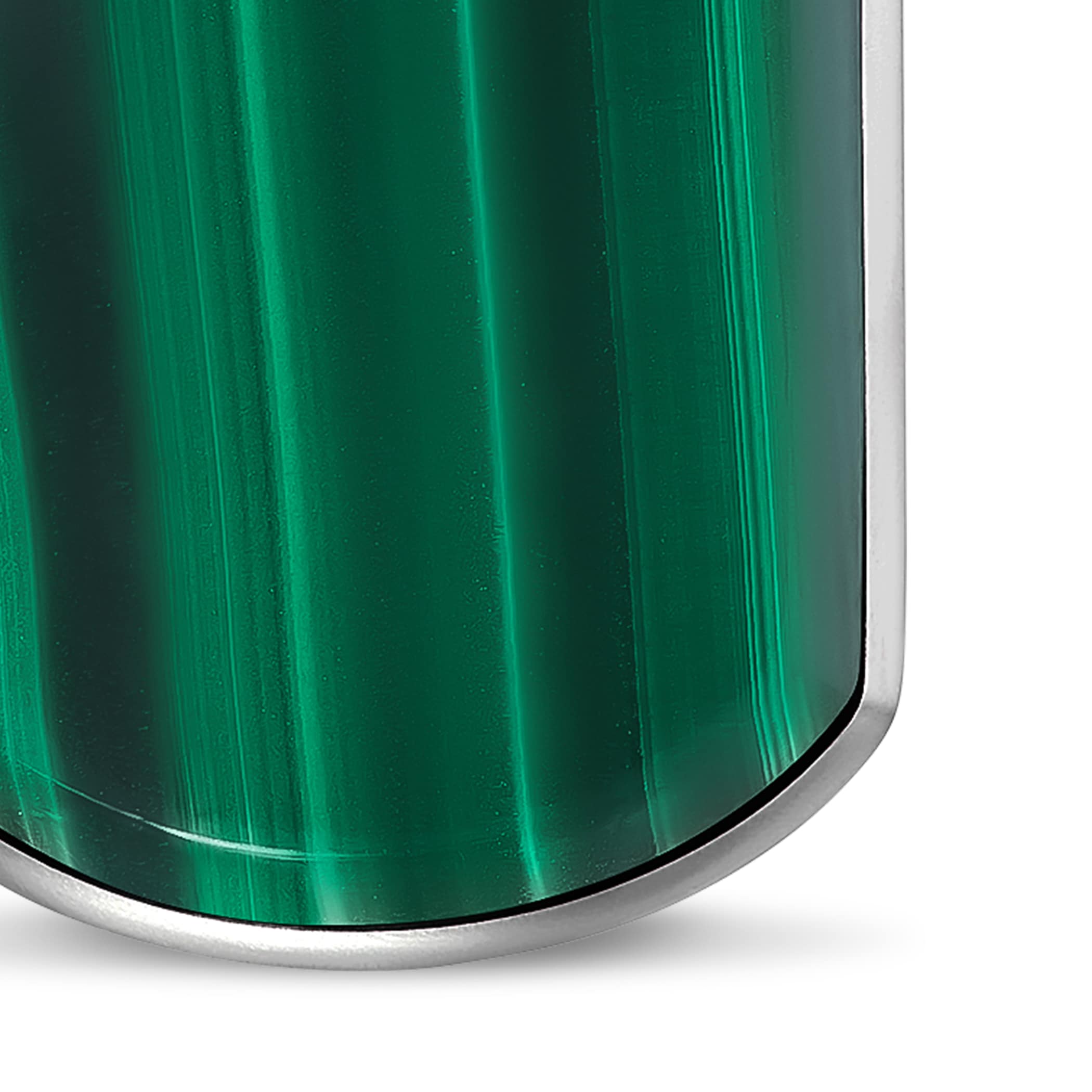 David Yurman Chevron Tag in Sterling Silver with Malachite, 27mm David Yurman Chevron Tag in Sterling Silver with Malachite, 27mm