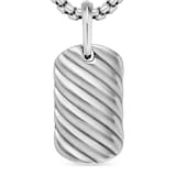 David Yurman Sculpted Cable Tag in Sterling Silver, 21mm