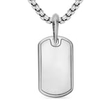 David Yurman Sculpted Cable Tag in Sterling Silver, 21mm