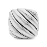 David Yurman Sculpted Cable Cushion Cufflinks in Sterling Silver, 17mm