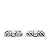 David Yurman Cable Elongated Cufflinks in Sterling Silver, 22mm
