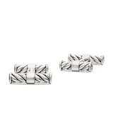 David Yurman Cable Elongated Cufflinks in Sterling Silver, 22mm