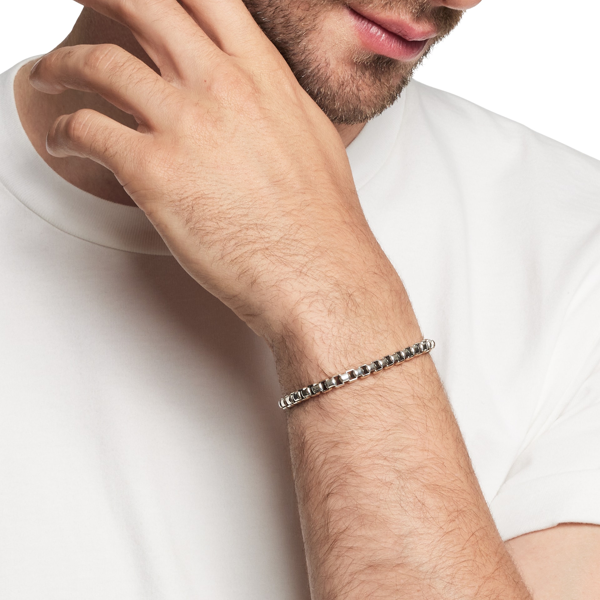 David Yurman Box Chain Bracelet in Sterling Silver, 5mm