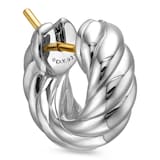 David Yurman Sculpted Cable Hoop Earrings in Sterling Silver, 14.4mm