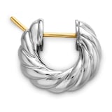 David Yurman Sculpted Cable Hoop Earrings in Sterling Silver, 14.4mm