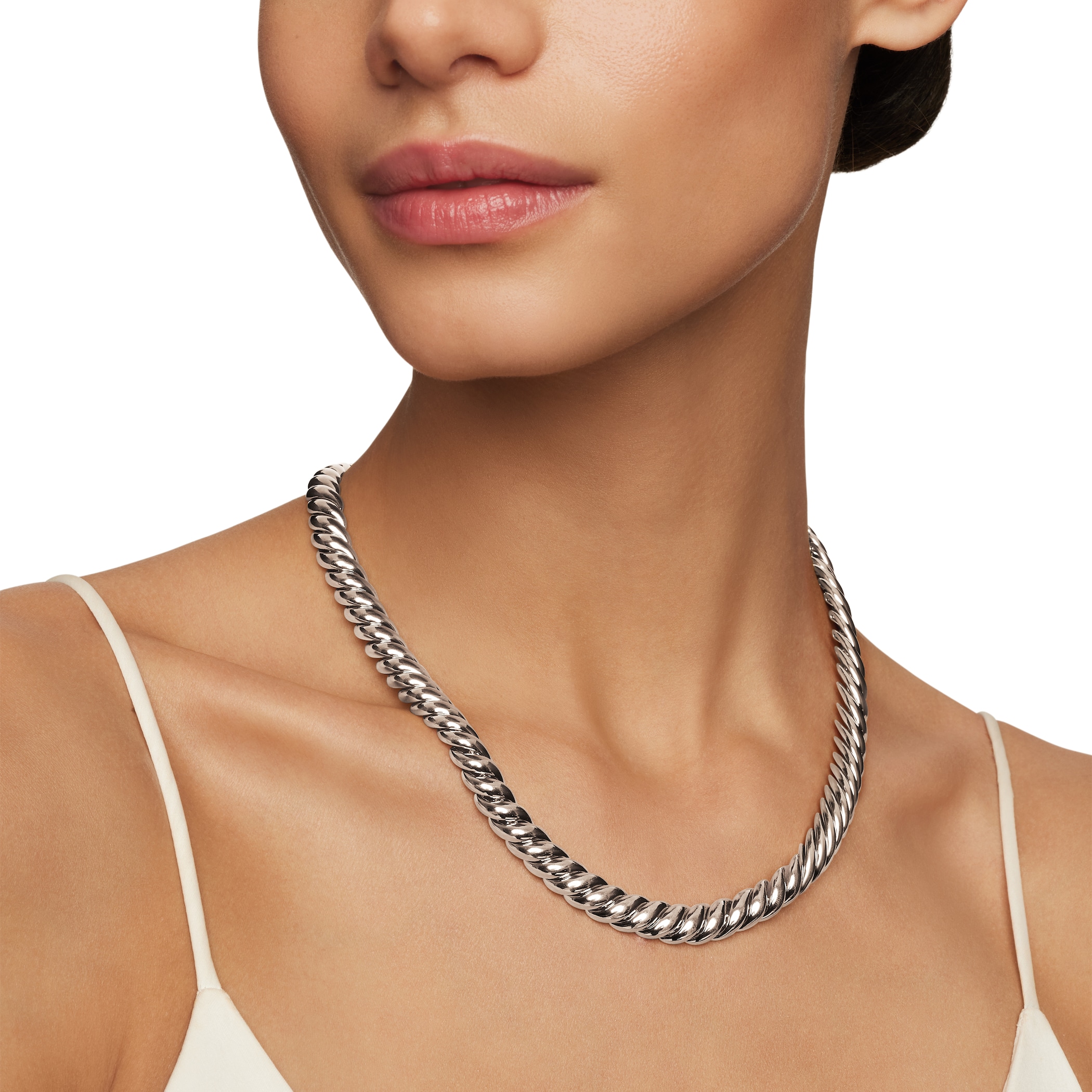 David Yurman Sculpted Cable Necklace in Sterling Silver, 8.5mm David Yurman Sculpted Cable Necklace in Sterling Silver, 8.5mm