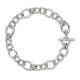 David Yurman DY Mercer™ Chain Necklace in Sterling Silver with Diamonds, 25mm