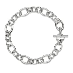 37360182 - DY Mercer™ Chain Necklace in Sterling Silver with Diamonds, 25mm
