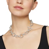 David Yurman DY Mercer™ Chain Necklace in Sterling Silver with Diamonds, 25mm