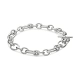 David Yurman DY Mercer™ Chain Necklace in Sterling Silver with Diamonds, 25mm
