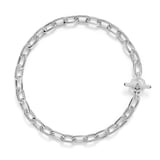 David Yurman DY Madison® Toggle Chain Necklace in Sterling Silver with Diamonds 11mm