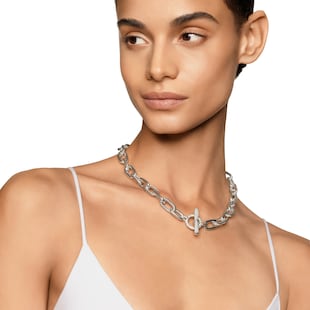 David Yurman DY Madison® Toggle Chain Necklace in Sterling Silver with Diamonds 11mm