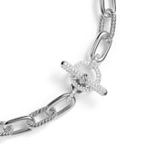 David Yurman DY Madison® Toggle Chain Necklace in Sterling Silver with Diamonds 11mm