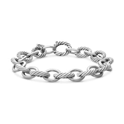 37360186 - Oval Link Chain Bracelet in Sterling Silver, 10mm