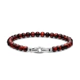 David Yurman Spiritual Beads Bracelet In Sterling Silver With Red Tiger's Eye, 6mm