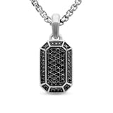 David Yurman Streamline® Amulet In Sterling Silver With Black Diamonds, 22mm