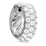 David Yurman DY Mercer™ Micro Hoop Earrings In Sterling Silver With Diamonds, 13.5mm
