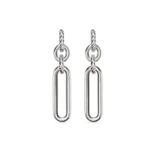 David Yurman Lexington Double Link Drop Earrings In Sterling Silver, 53.5mm