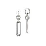 David Yurman Lexington Double Link Drop Earrings In Sterling Silver, 53.5mm