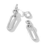 David Yurman Lexington Double Link Drop Earrings In Sterling Silver, 53.5mm