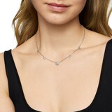 David Yurman Starburst Station Chain Necklace In Sterling Silver With Diamonds, 9.5mm