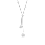 David Yurman Starburst Y Necklace In Sterling Silver With Diamonds